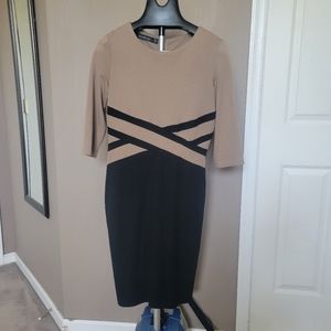 Flattering Ponte knit dress by Homeyee, Size L
